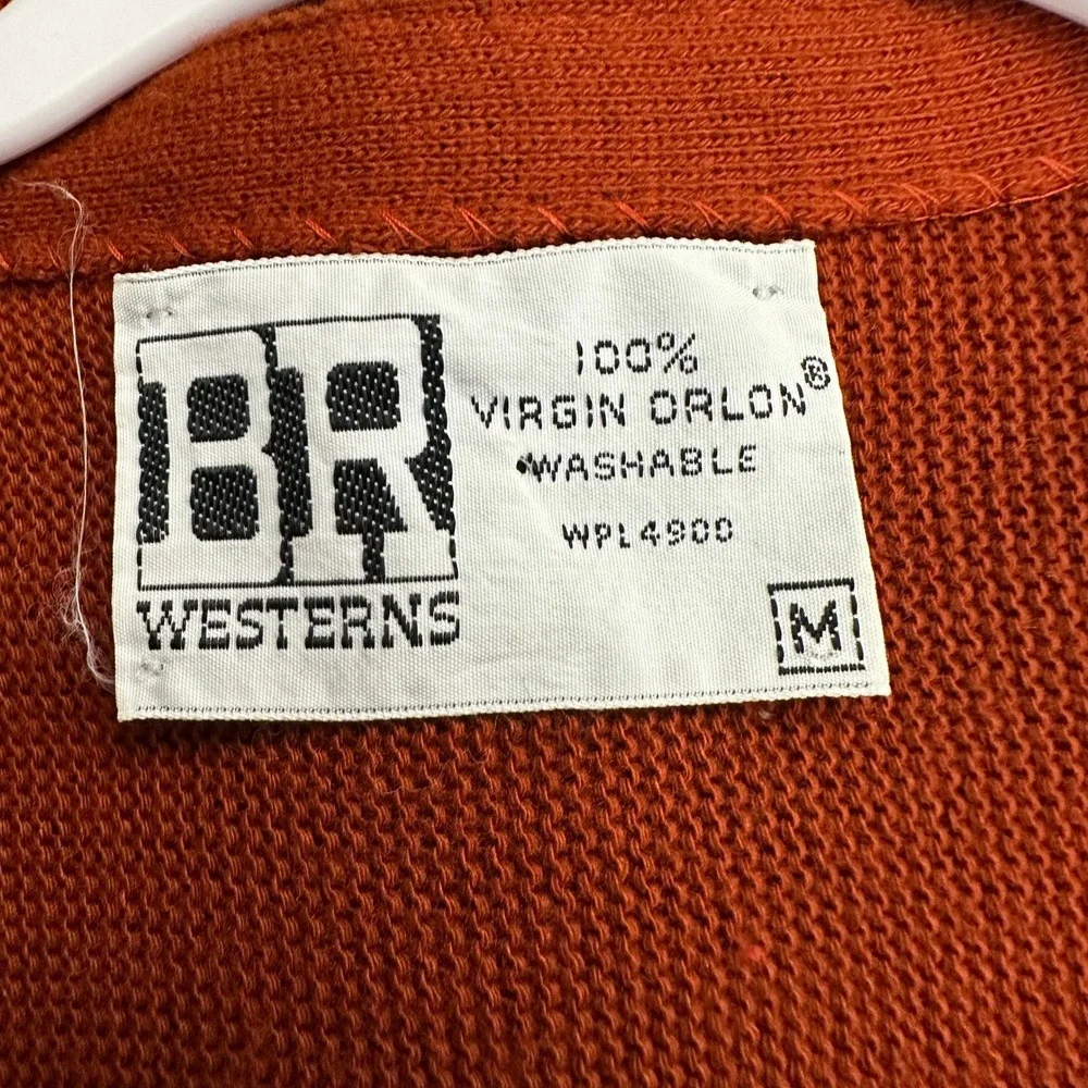 Mens Vintage Western Sweater Vest Size M Southwestern Rockabilly Cowboy‎ Retro